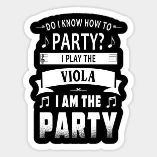 Viola player party Sticker